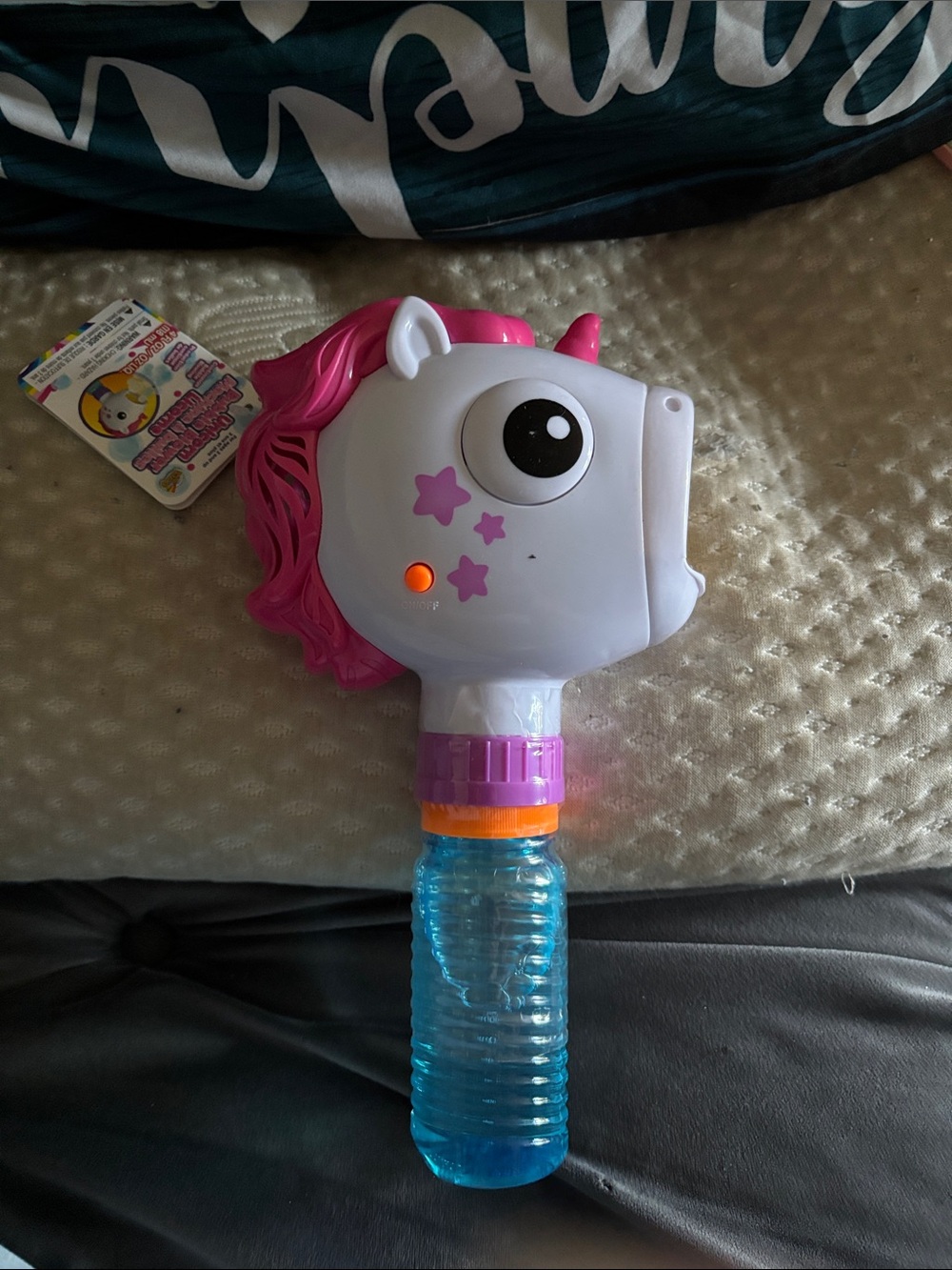 Pink & Blue Unicorn Bubble Toy by